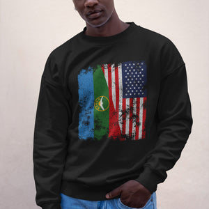 Karachay Cherkessia USA Flag Sweatshirt