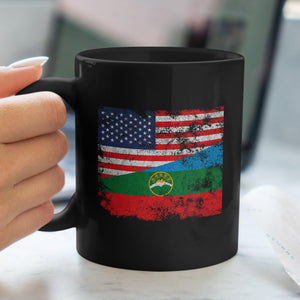 Karachay Cherkessia USA Flag Mug