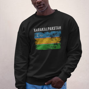 Karakalpakstan Flag Distressed Sweatshirt