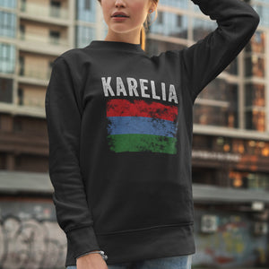 Karelia Flag Distressed - Karelian Flag Sweatshirt