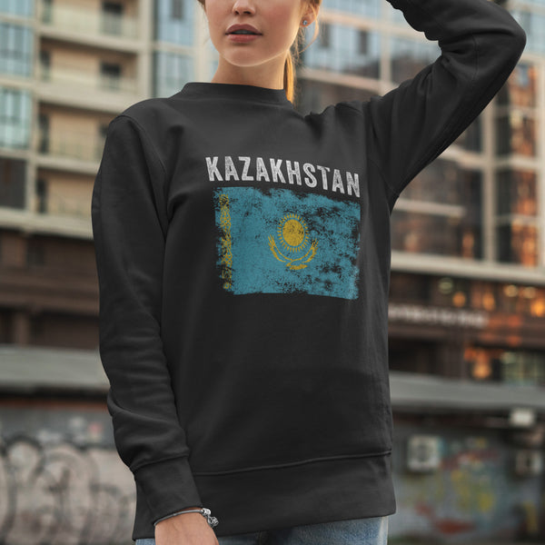 Kazakhstan Flag Vintage Kazakhstani Flag Sweatshirt