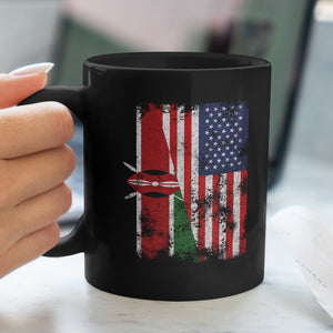 Kenya USA Flag - Half American Mug