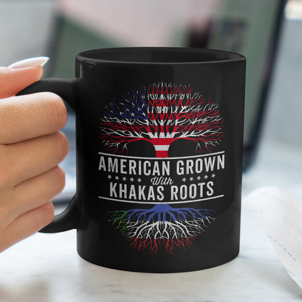 American Grown Khakas Roots Flag Mug