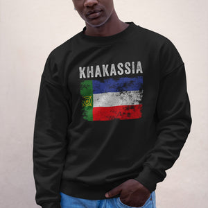 Khakassia Flag Distressed - Khakas Flag Sweatshirt