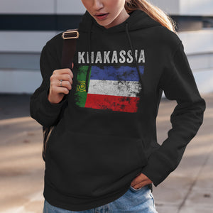 Khakassia Flag Distressed - Khakas Flag Hoodie