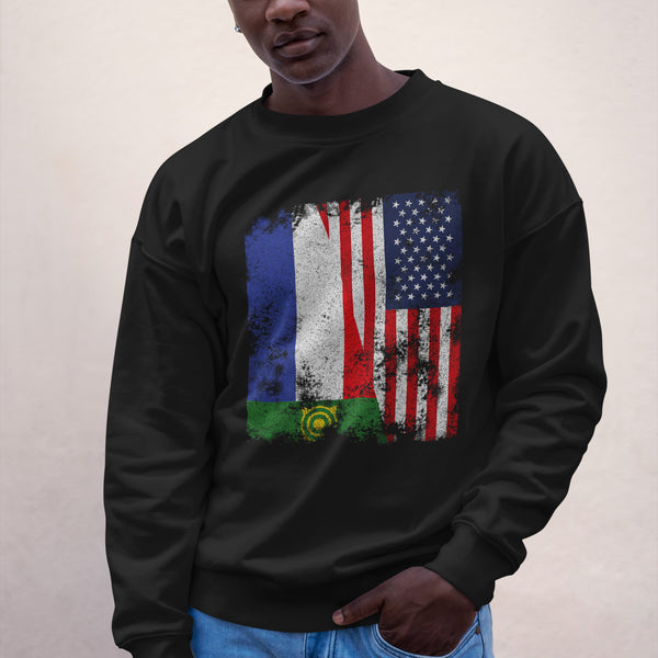 Khakassia USA Flag - Half American Sweatshirt