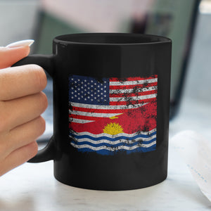 Kiribati USA Flag Mug