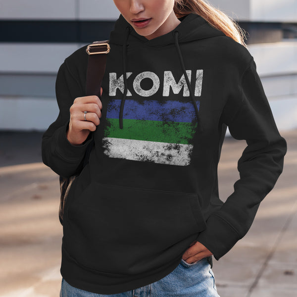 Komi Flag Distressed - Komi Flag Hoodie