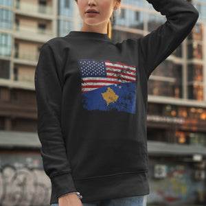 Kosovo USA Flag Sweatshirt