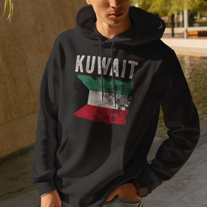 Kuwait Flag Distressed - Kuwaiti Flag Hoodie
