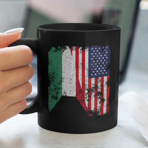Kuwait USA Flag - Half American Mug