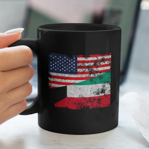 Kuwait USA Flag Mug