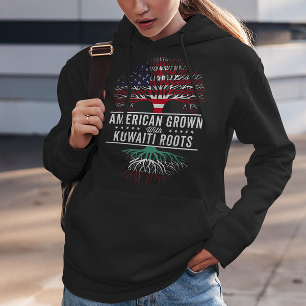 American Grown Kuwaiti Roots Flag Hoodie