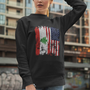 Lebanon USA Flag - Half American Sweatshirt