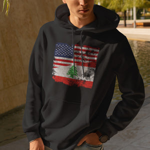 Lebanon USA Flag Hoodie