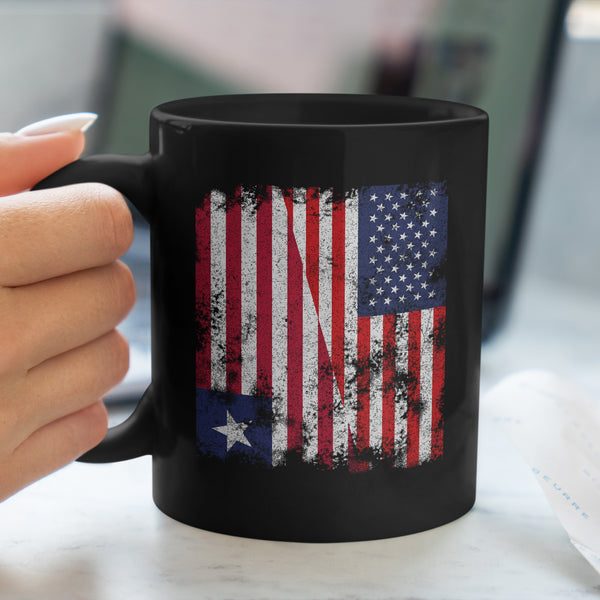 Liberia USA Flag - Half American Mug