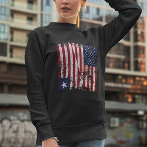 Liberia USA Flag - Half American Sweatshirt