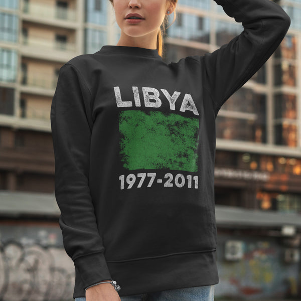 Libya 1977-2011 Flag Vintage Libyan Flag Sweatshirt