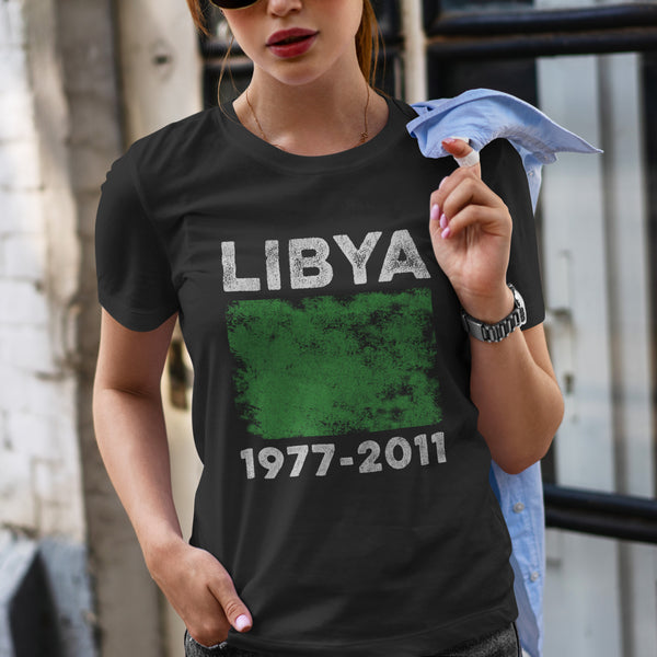 Libya 1977-2011 Flag Vintage Libyan Flag T-Shirt