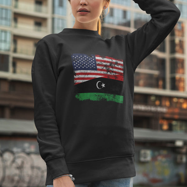 Libya USA Flag Sweatshirt