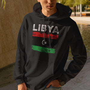 Libya Flag Distressed - Libyan Flag Hoodie