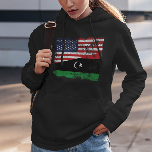 Libya USA Flag Hoodie