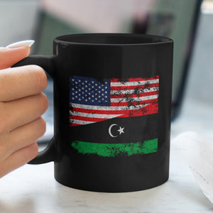 Libya USA Flag Mug