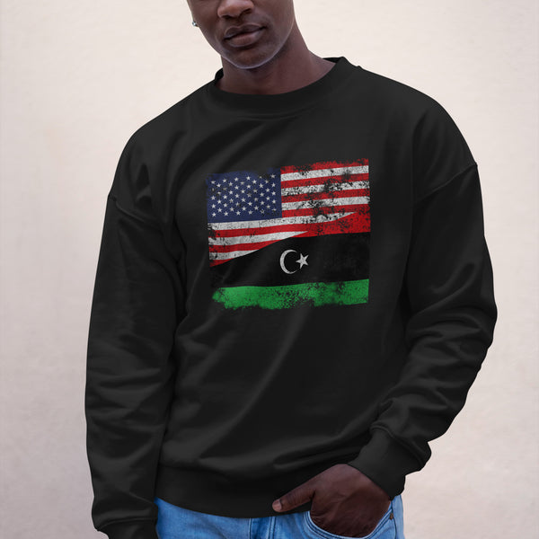 Libya USA Flag Sweatshirt