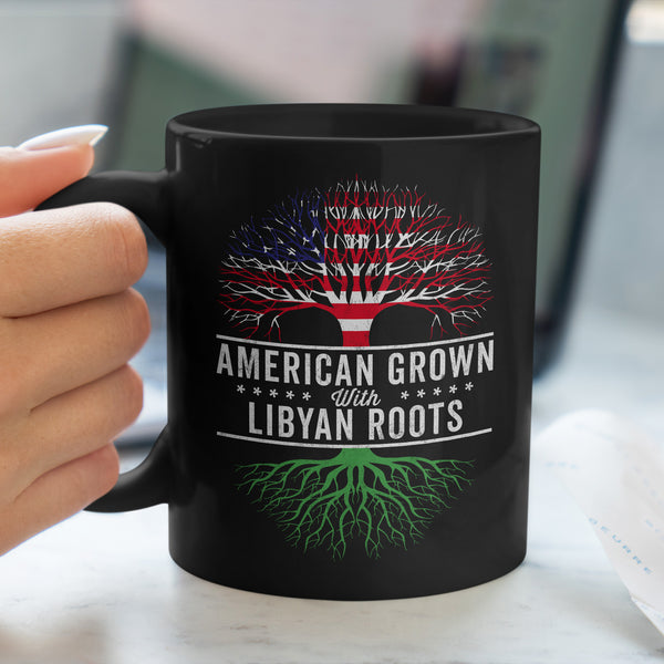 American Grown Libyan Roots Flag Mug