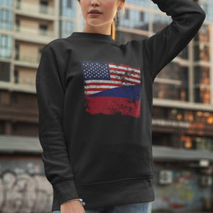 Liechtenstein USA Flag Sweatshirt