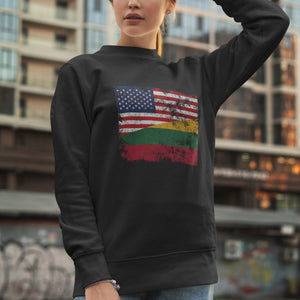 Lithuania USA Flag Sweatshirt