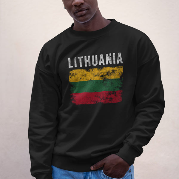 Lithuania Flag Vintage - Lithuanian Flag Sweatshirt
