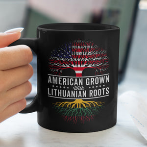 American Grown Lithuanian Roots Flag Mug