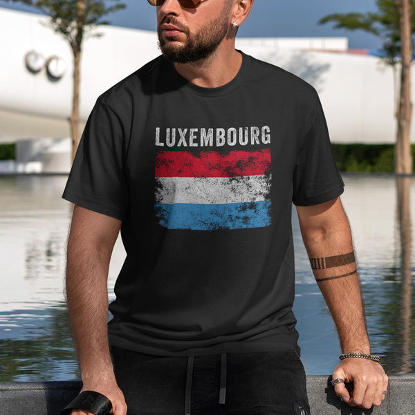 Luxembourg Flag Distressed T-Shirt