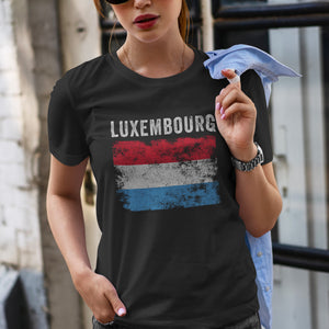 Luxembourg Flag Distressed T-Shirt