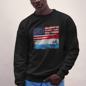 Luxembourg USA Flag Sweatshirt