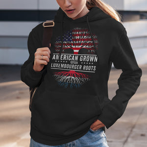 American Grown Luxembourger Roots Flag Hoodie