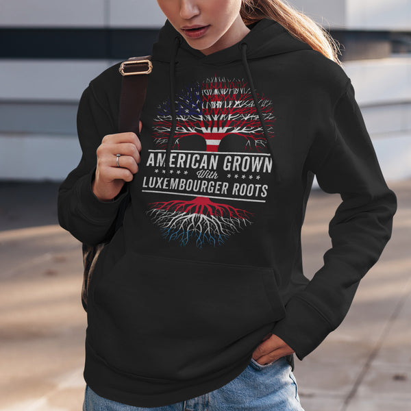 American Grown Luxembourger Roots Flag Hoodie