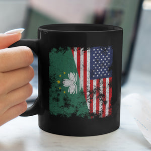 Macau USA Flag - Half American Mug