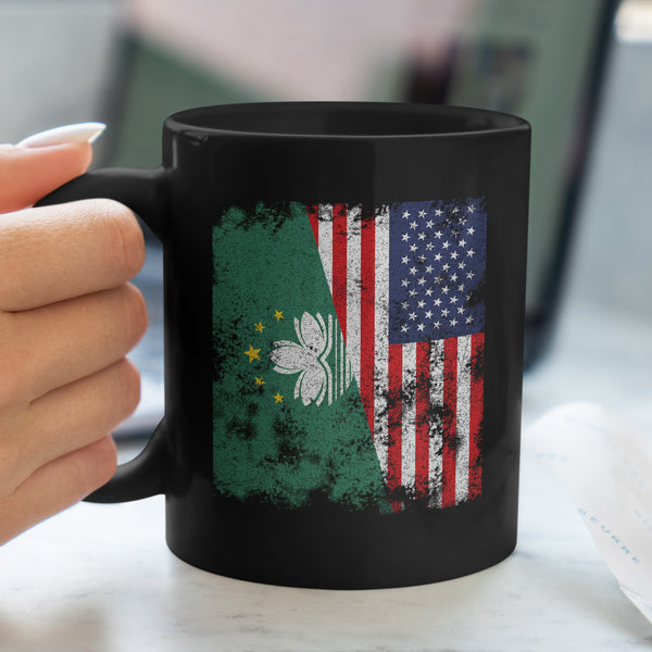 Macau USA Flag - Half American Mug