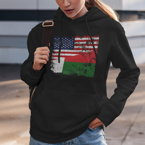 Madagascar USA Flag Hoodie