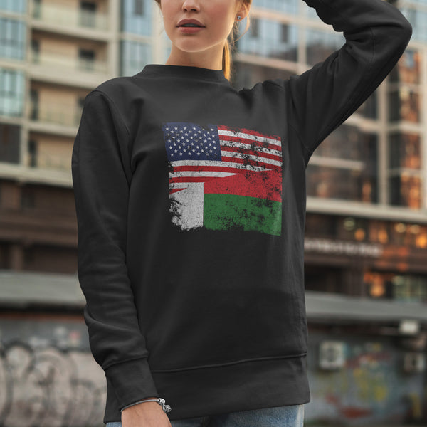 Madagascar USA Flag Sweatshirt
