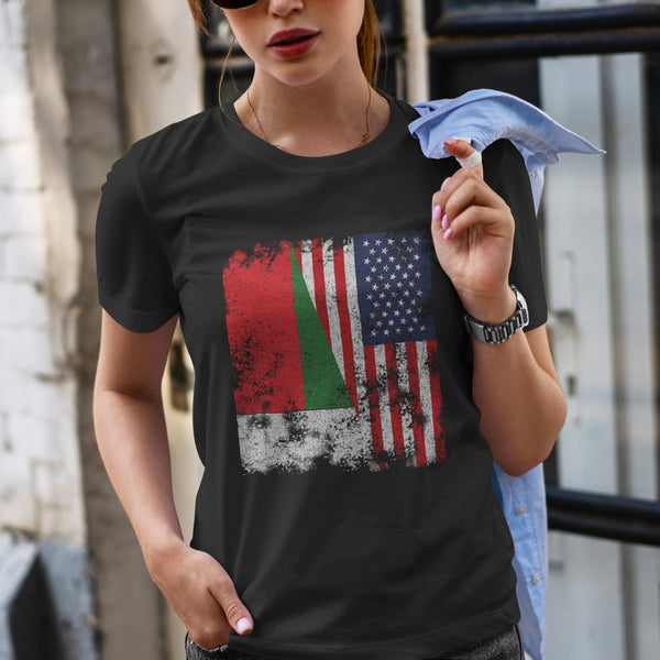 Madagascar USA Flag - Half American T-Shirt