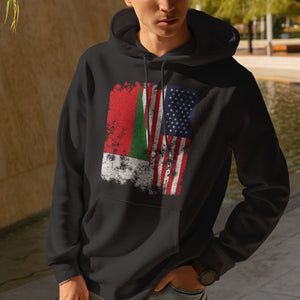 Madagascar USA Flag - Half American Hoodie