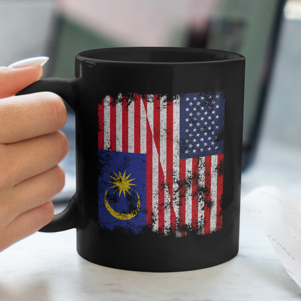 Malaysia USA Flag - Half American Mug