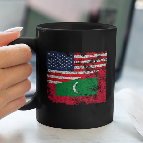 Maldives USA Flag Mug