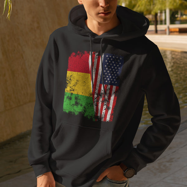 Mali USA Flag - Half American Hoodie