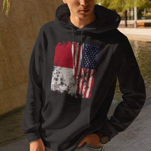 Malta USA Flag - Half American Hoodie