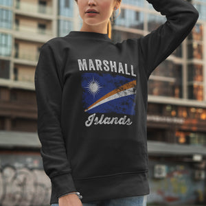 Marshall Islands Flag Distressed Sweatshirt