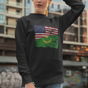 Mauritania 1959-2017 USA Flag Sweatshirt